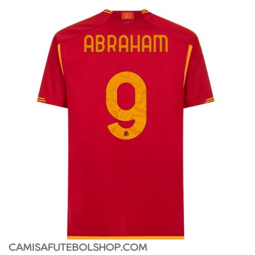 Camisa de time de futebol AS Roma Tammy Abraham #9 Replicas 1º Equipamento 2023-24 Manga Curta
